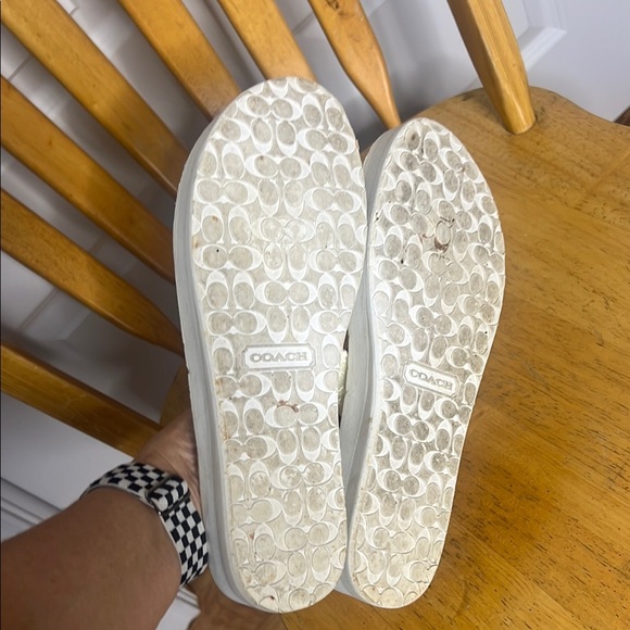 Coach White and Tan Flip Flops - Picture 6 of 6